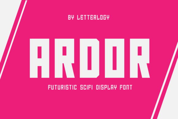 Ardor: A Futuristic Display Typeface for Polished Branding