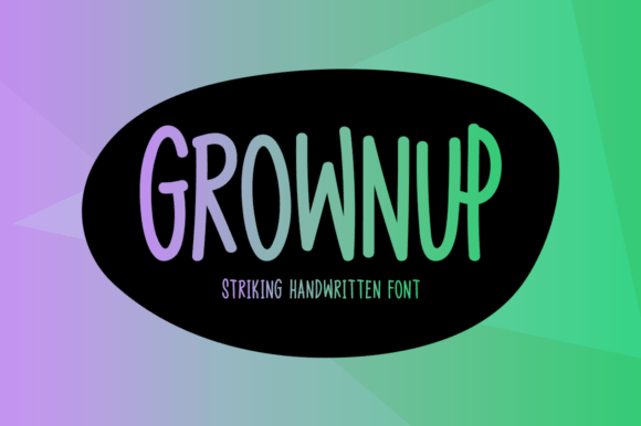 Grownup Font: A Handwritten Display Typeface That Feels Like a Real Signature