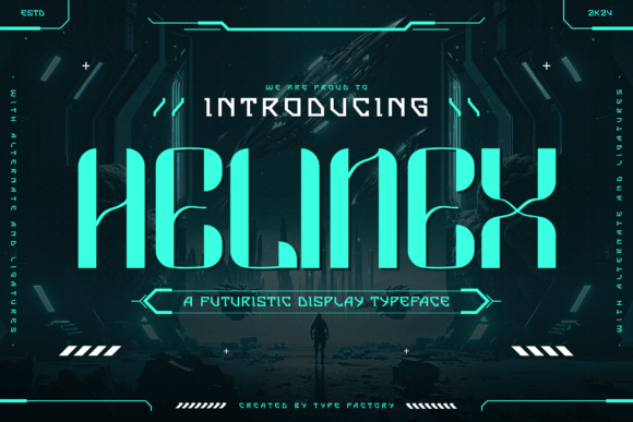 Helinex: A Futuristic Display Typeface for Editorial Impact