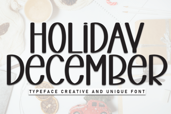 Holiday December: A Festive Handwritten Display Font for Digital Design