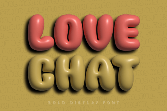 Love Chat: A Playful Display Font for Joyful Digital Branding
