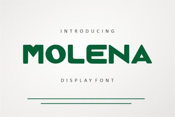 Molena: A Friendly, Bold Display Font for Small Business Branding