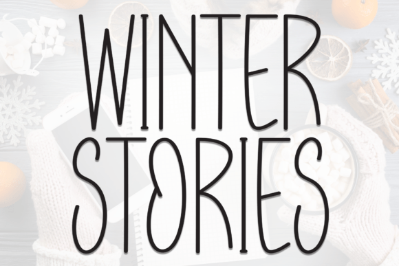 Winter Stories: A Handwritten Display Font for Editorial Warmth